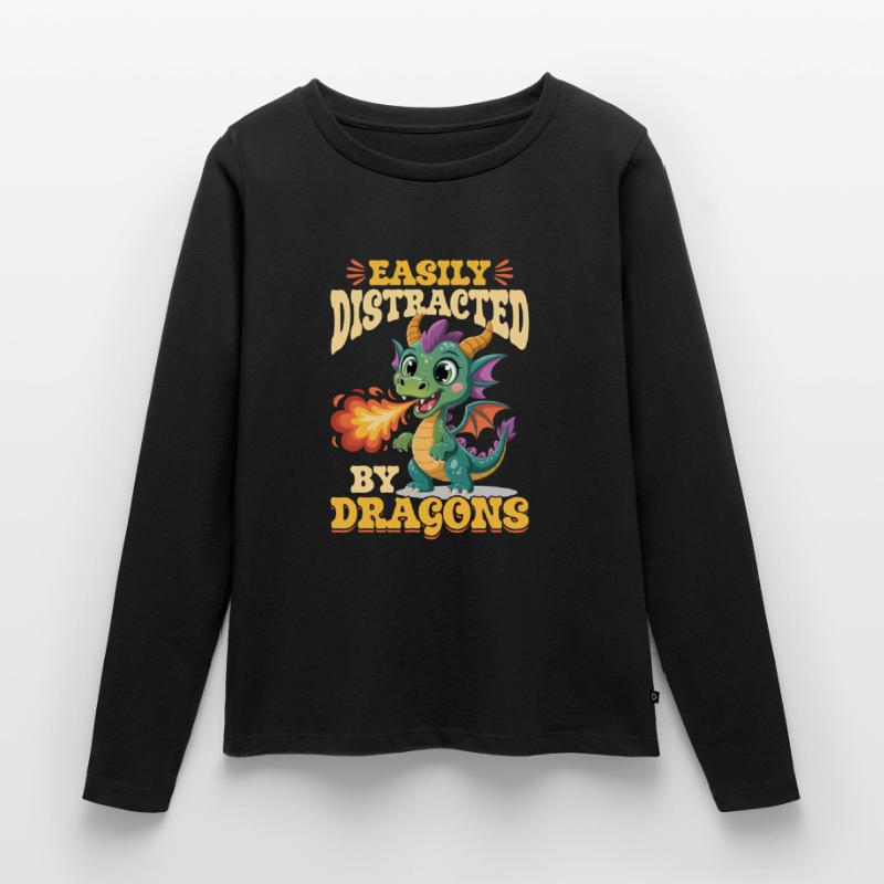 Fantasy Dragon Mythical Creatures Frauen Premium Bio Langarmshirt