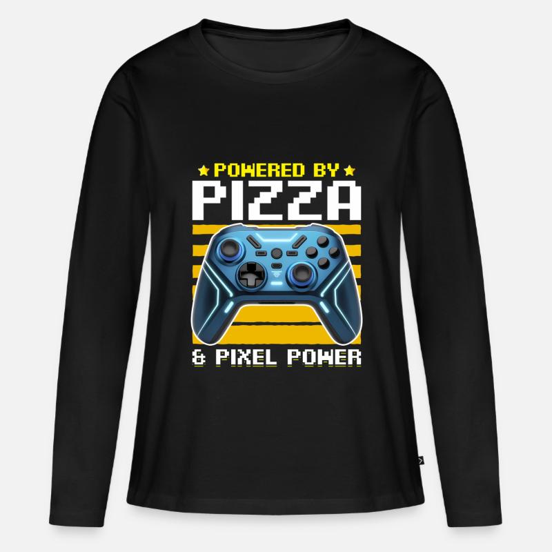 Gamer Gaming Controller Video Game - Frauen Premium Bio Langarmshirt - Schwarz