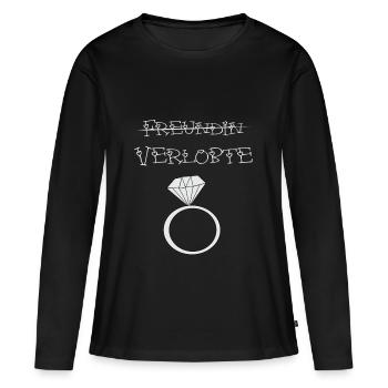 Freundin durchgestrichen Verlobte - Frauen Premium Bio Langarmshirt - Schwarz - Vorne - Julia (174cm)