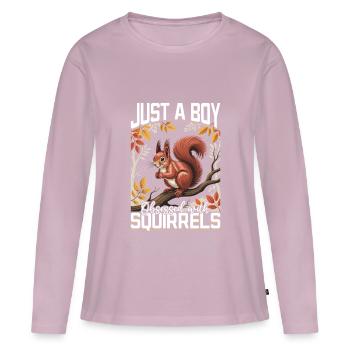 Squirrel funny Animal - Women's Premium Organic Long Sleeve Shirt - dusky pink - Front - Julia (174cm)