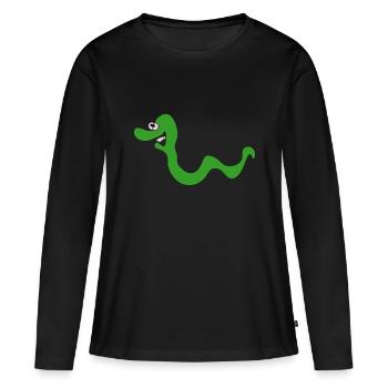 ver - T-shirt manches longues Premium bio Femme - noir - Devant - Julia (174cm)