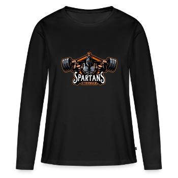 Spartiates - T-shirt manches longues Premium bio Femme - noir - Devant - Julia (174cm)