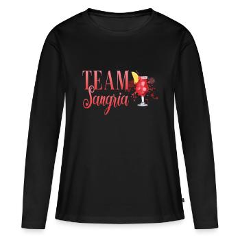 Cocktail Bartender Team Sangria - T-shirt manches longues Premium bio Femme - noir - Devant - Julia (174cm)