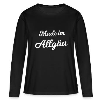 L’Allgäu dans le sud de l’Allemagne - T-shirt manches longues Premium bio Femme - noir - Devant - Julia (174cm)