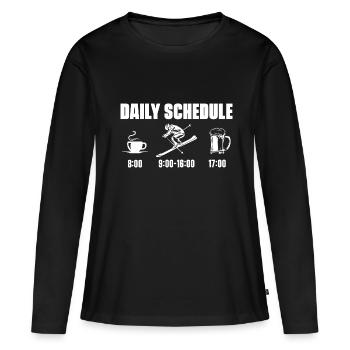 Ski Skiing Skis - Women's Premium Organic Long Sleeve Shirt - black - Front - Julia (174cm)