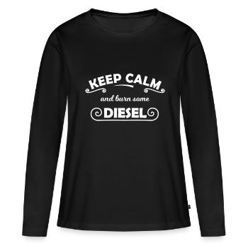 Amateurs de voitures - T-shirt manches longues Premium bio Femme - noir - Devant - Julia (174cm)