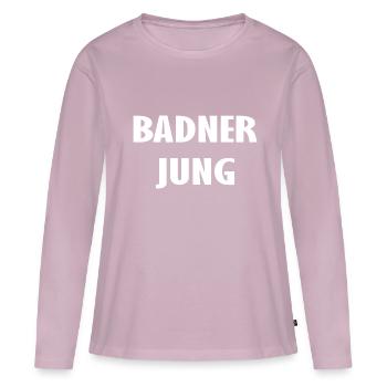 Badner Jung - Frauen Premium Bio Langarmshirt - Altrosa - Vorne - Julia (174cm)