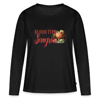 Cocktail Barman Groupe Sanguin Sangria - T-shirt manches longues Premium bio Femme - noir - Devant - Julia (174cm)