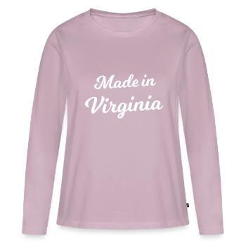 Heimat Virginia - Frauen Premium Bio Langarmshirt - Altrosa - Vorne - Julia (174cm)