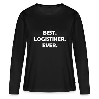 Experts en transport et logistique - T-shirt manches longues Premium bio Femme - noir - Devant - Julia (174cm)
