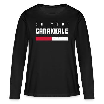 Canakkale 17 Turquie Turkiye TR cadeau vacances - T-shirt manches longues Premium bio Femme - noir - Devant - Julia (174cm)