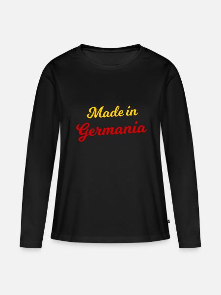 Made in Germania - Frauen Premium Bio Langarmshirt - Schwarz