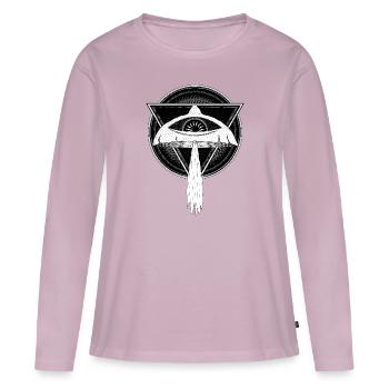 Mushroom of Psychedelic Wisdom - Women's Premium Organic Long Sleeve Shirt - dusky pink - Front - Julia (174cm)
