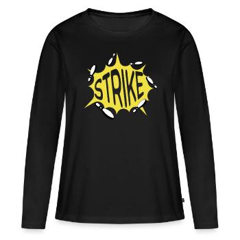 Strike Bowling Lover Sport - T-shirt manches longues Premium bio Femme - noir - Devant - Julia (174cm)