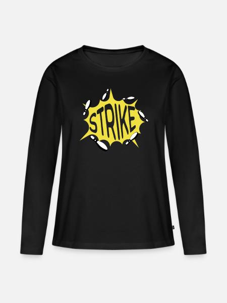Sciopero Bowling Lover Sport - Premium økologisk langærmet T-shirt til kvinder - sort
