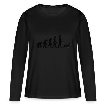Cane corso - T-shirt manches longues Premium bio Femme - noir - Devant - Julia (174cm)