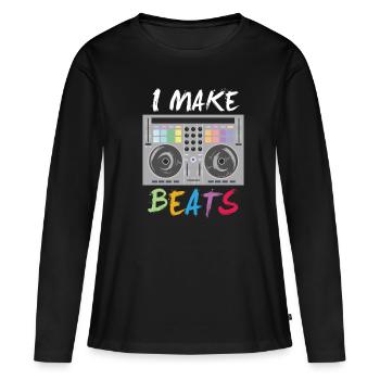 Je fais des beats - DJ Music Electric Mixer Mix - T-shirt manches longues Premium bio Femme - noir - Devant - Julia (174cm)