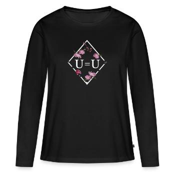 U = U indétectable est égal à VIH non transmissible - T-shirt manches longues Premium bio Femme - noir - Devant - Julia (174cm)