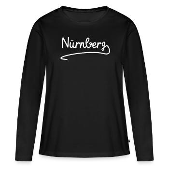 Cadeau de Nuremberg - T-shirt manches longues Premium bio Femme - noir - Devant - Julia (174cm)