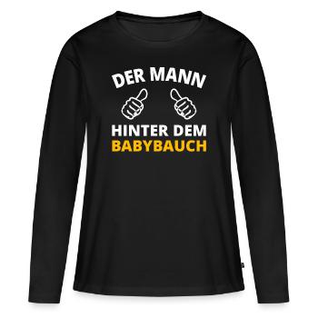 Paternité Père père père Pères Cadeaux - T-shirt manches longues Premium bio Femme - noir - Devant - Julia (174cm)