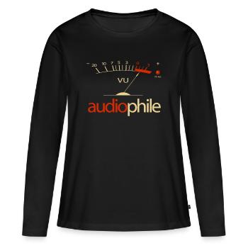 VU Meter Hi-Fi Vintage Stereo Audiophile - Frauen Premium Bio Langarmshirt - Schwarz - Vorne - Julia (174cm)