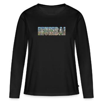 Mumbai Bombay Inde - T-shirt manches longues Premium bio Femme - noir - Devant - Julia (174cm)
