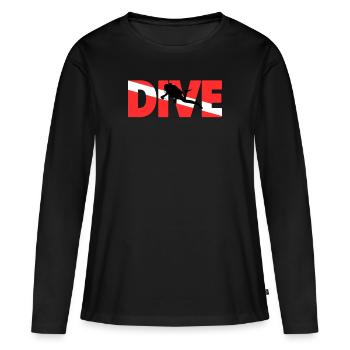 Dive plongeurs plongeurs d’eau profonde Cadeau de plongée - T-shirt manches longues Premium bio Femme - noir - Devant - Julia (174cm)