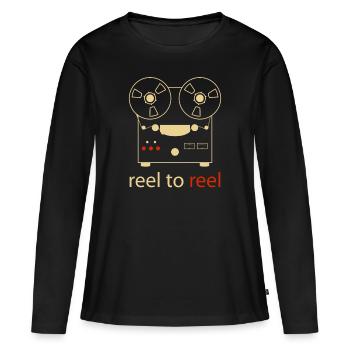 Analog Tape Hi-Fi Vintage Stereo Audiophile - Frauen Premium Bio Langarmshirt - Schwarz - Vorne - Julia (174cm)