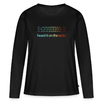 Radio Hi-Fi Vintage Audio stéréo HiFi rétro - T-shirt manches longues Premium bio Femme - noir - Devant - Julia (174cm)