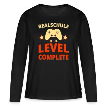 Realschule Finissant realschule Certificat de fin d’études cadeau - T-shirt manches longues Premium bio Femme - noir - Devant - Julia (174cm)