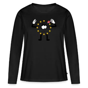 United Kingdom and Gibraltar European Union membership referendum - Women's Premium Organic Long Sleeve Shirt - black - Front - Julia (174cm)