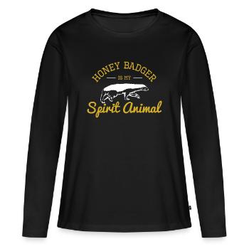 Ratel Mammifère - T-shirt manches longues Premium bio Femme - noir - Devant - Julia (174cm)