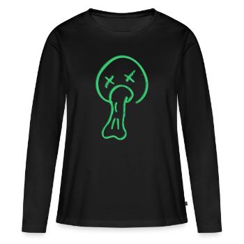 Kotzen - Lustig - Frauen Premium Bio Langarmshirt - Schwarz - Vorne - Julia (174cm)