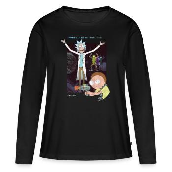 Rick and Morty Retro Video Game - Women's Premium Organic Long Sleeve Shirt - black - Front - Julia (174cm)