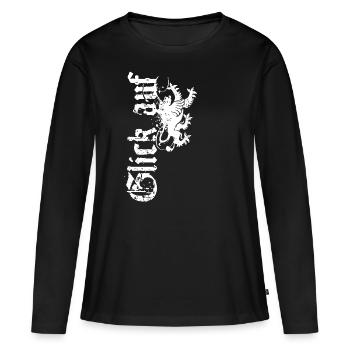 Glick sur la Sachsen Erzgebirge Armoiries Erzgebirger - T-shirt manches longues Premium bio Femme - noir - Devant - Julia (174cm)