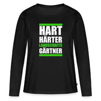 Garten - Frauen Premium Bio Langarmshirt - Schwarz - Vorne - Julia (174cm)