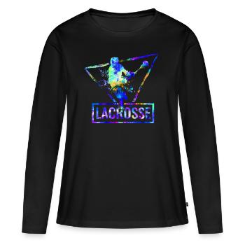 lacrosse - T-shirt manches longues Premium bio Femme - noir - Devant - Julia (174cm)