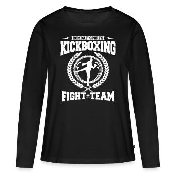 Kickboxing Kickboxer Kickboxing - T-shirt manches longues Premium bio Femme - noir - Devant - Julia (174cm)