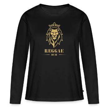 Reggae Dub - T-shirt manches longues Premium bio Femme - noir - Devant - Julia (174cm)