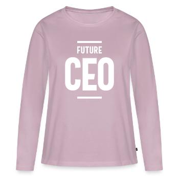 Future CEO Job Title Gift - Women's Premium Organic Long Sleeve Shirt - dusky pink - Front - Julia (174cm)