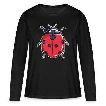 LadyBug - Women's Premium Organic Long Sleeve Shirt - black - Front - Julia (174cm)