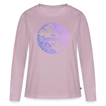 Summer - Women's Premium Organic Long Sleeve Shirt - dusky pink - Front - Julia (174cm)