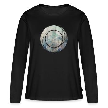 Mountain nature geometry - Women's Premium Organic Long Sleeve Shirt - black - Front - Julia (174cm)