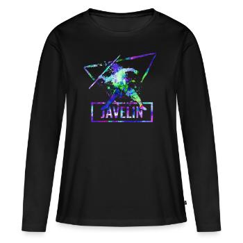 Lancer des lances - T-shirt manches longues Premium bio Femme - noir - Devant - Julia (174cm)