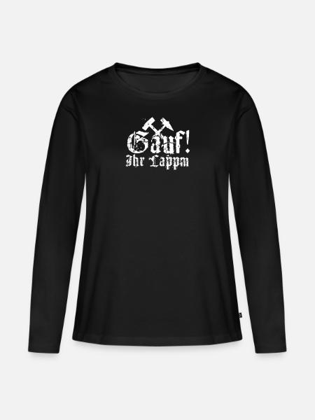 Erzgebirge erzgebirgisch für Erzgebirger Geschenk - Frauen Premium Bio Langarmshirt - Schwarz
