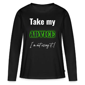 Funny Funny Funny Funny Funny Funny Funny - Women's Premium Organic Long Sleeve Shirt - black - Front - Julia (174cm)
