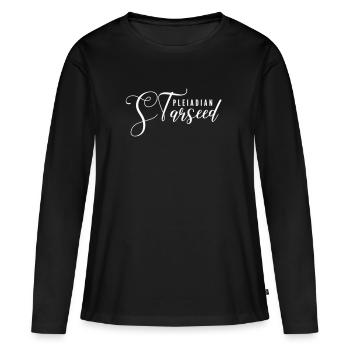 Renaissance d'OVNI spirituelle 5D Pléiadian Starseed - T-shirt manches longues Premium bio Femme - noir - Devant - Julia (174cm)