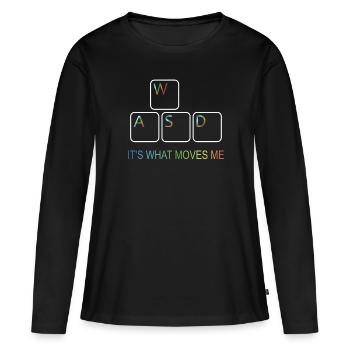 Jeu de jeu de jeu d’ordinateur - T-shirt manches longues Premium bio Femme - noir - Devant - Julia (174cm)