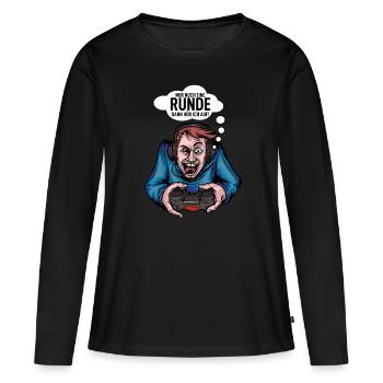Zocken - Frauen Premium Bio Langarmshirt - Schwarz - Vorne - Julia (174cm)