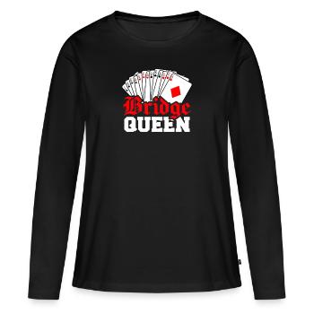 Bridge Queen - Frauen Premium Bio Langarmshirt - Schwarz - Vorne - Julia (174cm)
